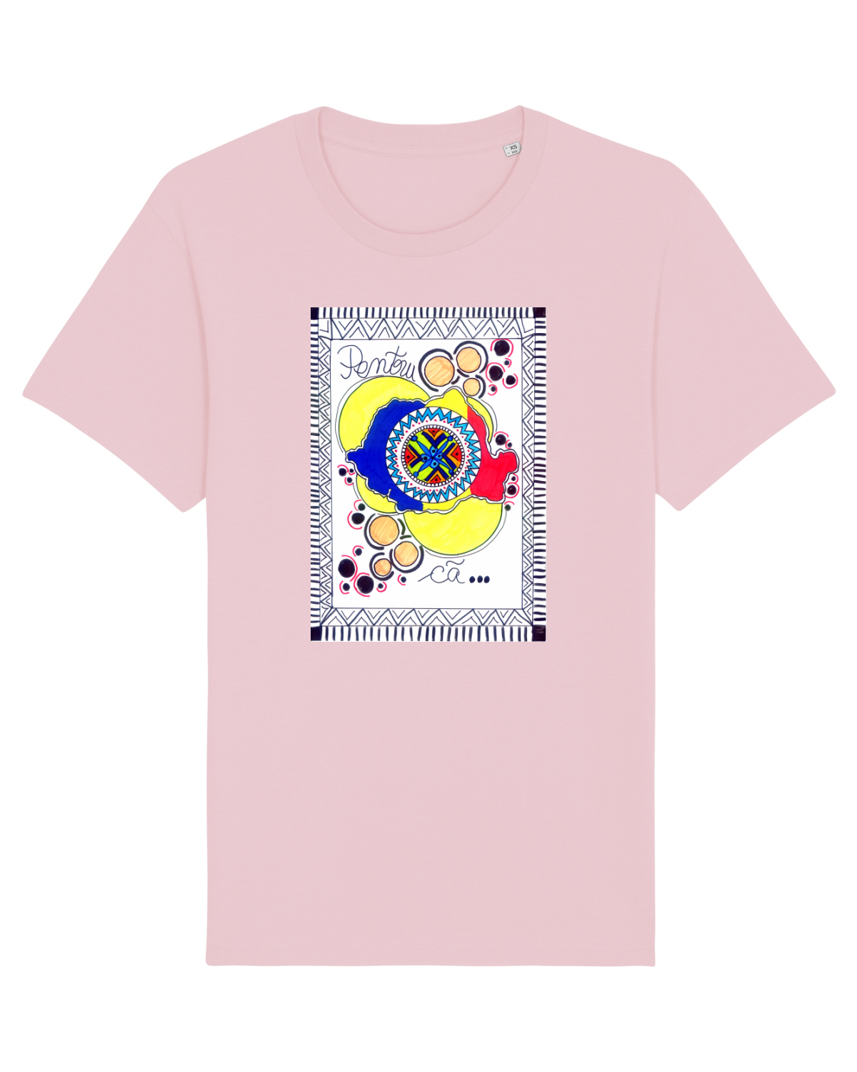 Tricou mânecă scurtă Unisex Rocker Cotton Pink