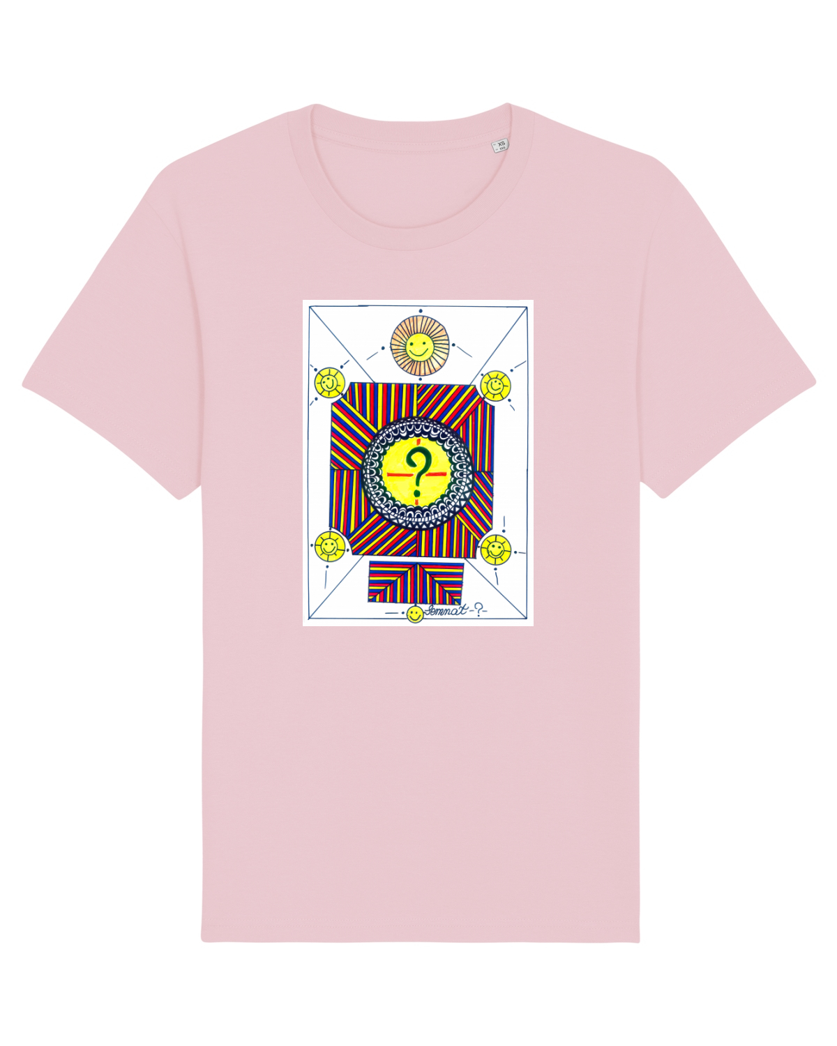 Tricou mânecă scurtă Unisex Rocker Cotton Pink