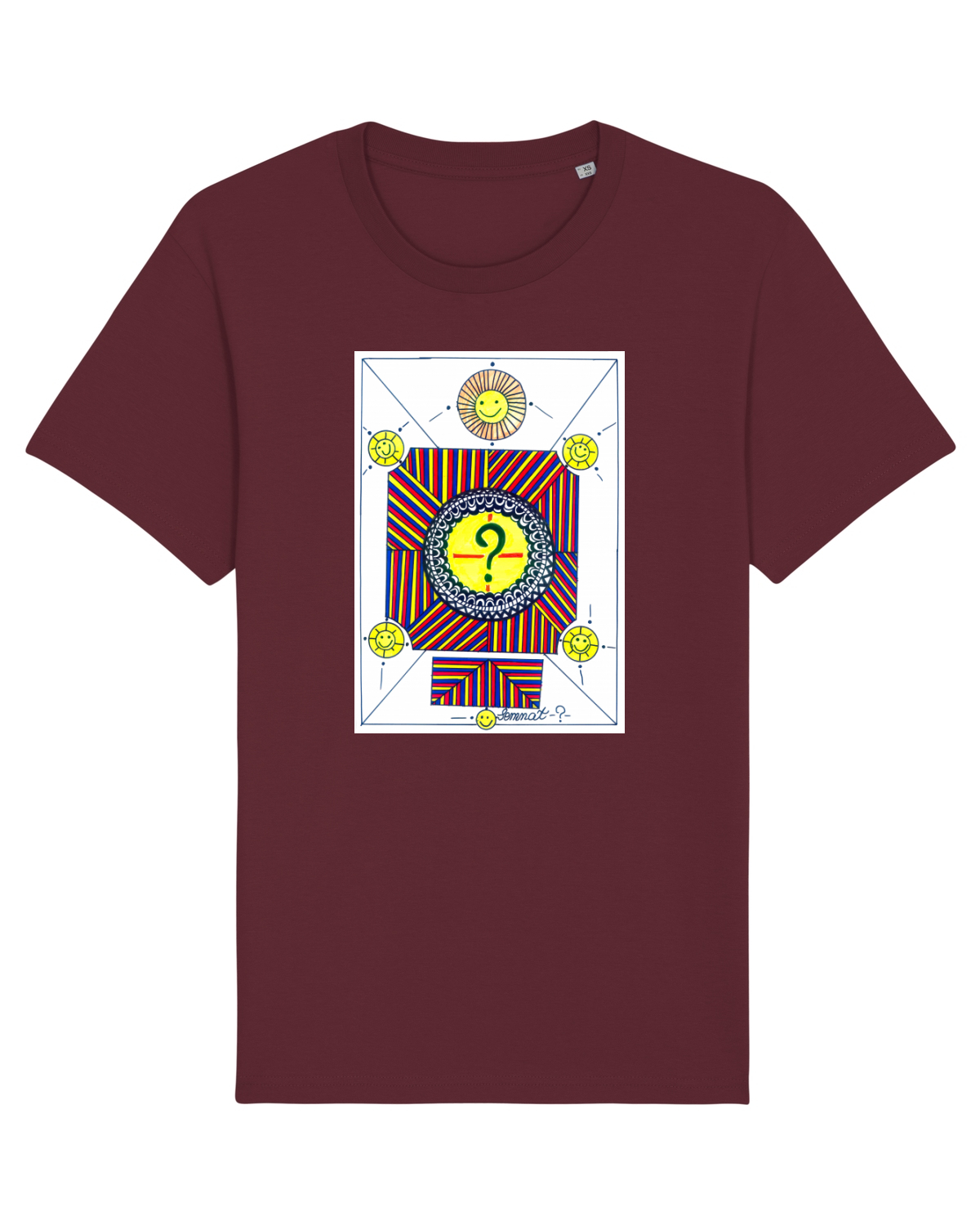 Tricou mânecă scurtă Unisex Rocker Burgundy