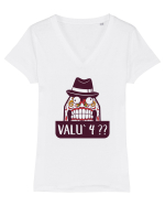 Valu` 4 ?? Tricou mânecă scurtă guler V Damă Evoker