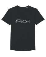 Mountains in my Heart Tricou mânecă scurtă guler larg Bărbat Skater