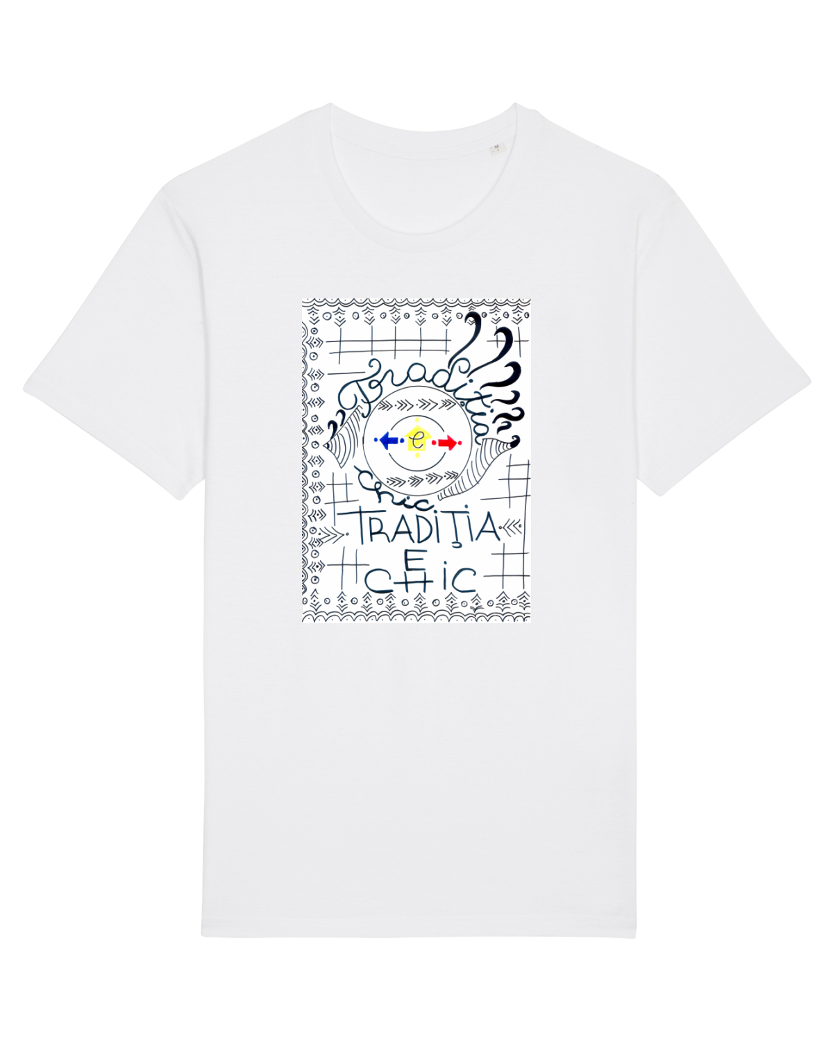 Tricou mânecă scurtă Unisex Rocker White