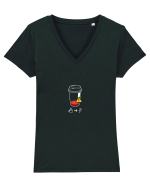 Coffee Energy Tricou mânecă scurtă guler V Damă Evoker