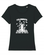 Columbofil , Un Mod De Viata Tricou mânecă scurtă guler larg fitted Damă Expresser