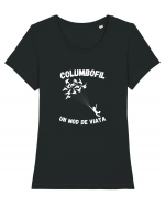 Columbofil  Un Mod De Viata  O Pasiune Tricou mânecă scurtă guler larg fitted Damă Expresser