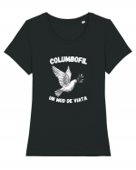 Columbofil  Un Mod De Viata  o Pasiune  Tricou mânecă scurtă guler larg fitted Damă Expresser