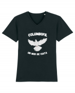 Columbofil,Un Mod De Viata  O Pasiune Tricou mânecă scurtă guler V Bărbat Presenter