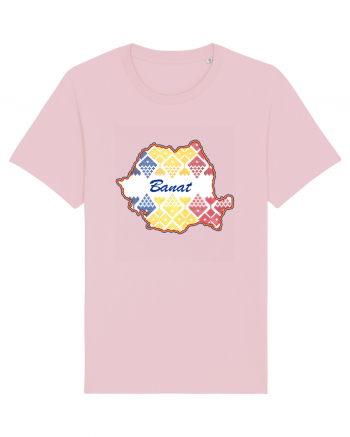 Banat Romania Tricolor Motive Nationale Cotton Pink
