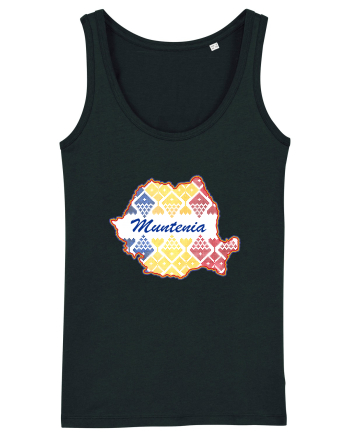 Muntenia Romania Tricolor Motive Nationale Black