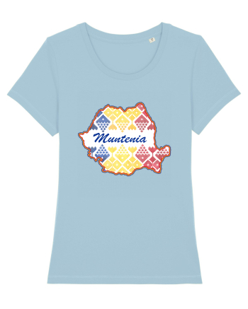 Muntenia Romania Tricolor Motive Nationale Sky Blue