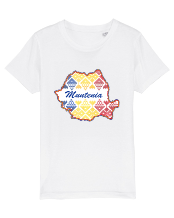 Muntenia Romania Tricolor Motive Nationale White
