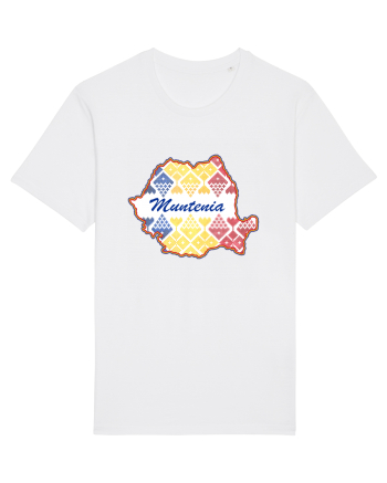 Muntenia Romania Tricolor Motive Nationale White