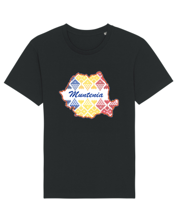 Muntenia Romania Tricolor Motive Nationale Black