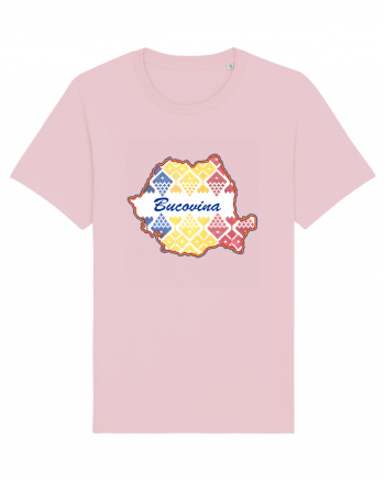 Bucovina Romania Tricolor Motive Nationale Cotton Pink