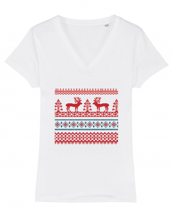 Craciun Romania motiv traditional White