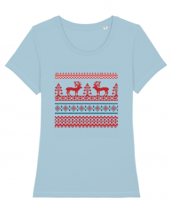 Craciun Romania motiv traditional Sky Blue