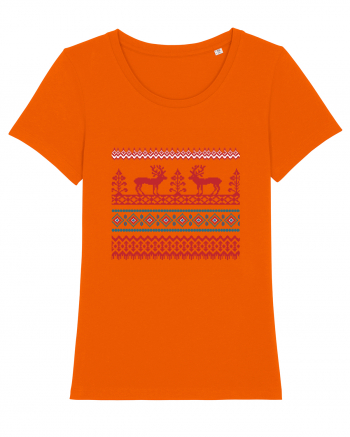Craciun Romania motiv traditional Bright Orange