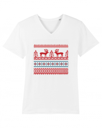 Craciun Romania motiv traditional White