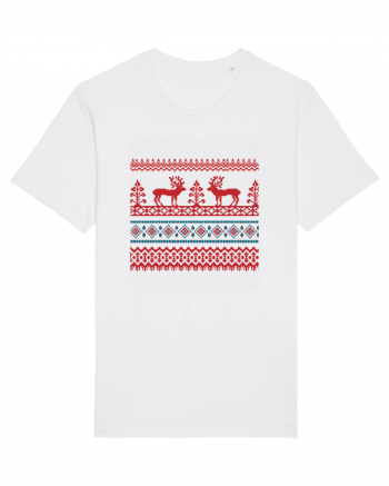 Craciun Romania motiv traditional White