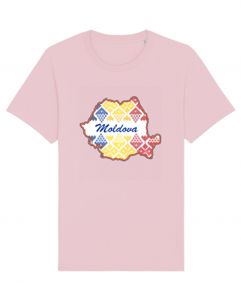 Moldova Romania Tricolor Motive Nationale Cotton Pink