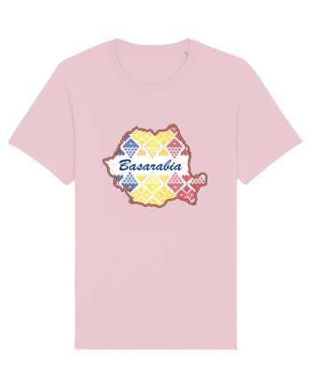 Basarabia Romania Tricolor Motive Nationale Cotton Pink