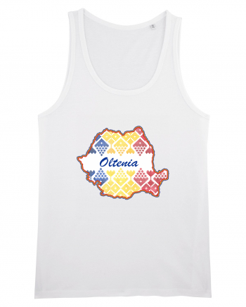 Oltenia Romania Tricolor Motive Nationale White