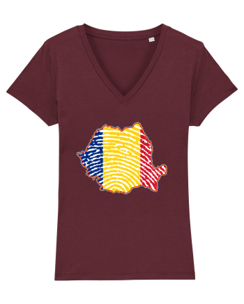 Romania Tricolor Identitate Burgundy