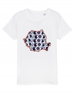 Romania Tricolor Motive Nationale Traditionale Tricou mânecă scurtă  Copii Mini Creator