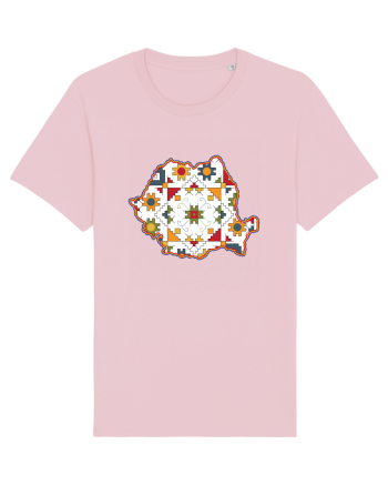 Romania Tricolor Motive Nationale Traditionale Cotton Pink
