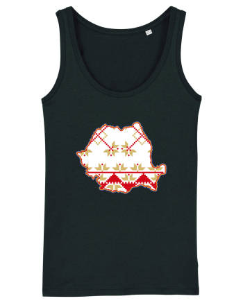 Romania Tricolor Motive Nationale Traditionale Black