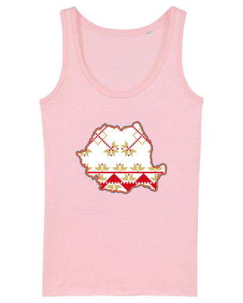 Romania Tricolor Motive Nationale Traditionale Cotton Pink
