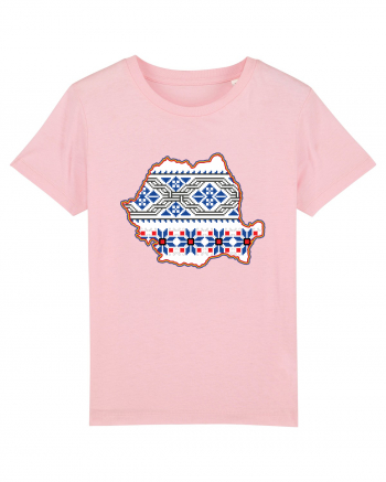 Romania Tricolor Motive Nationale Traditionale Cotton Pink
