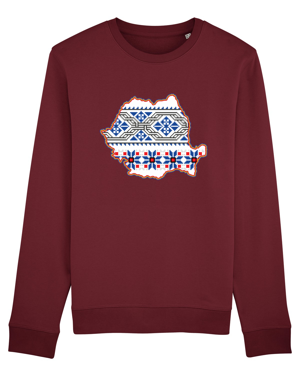 Bluză mânecă lungă Unisex Rise Burgundy