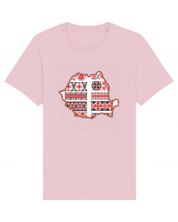 Romania Tricolor Motive Nationale Traditionale Cotton Pink