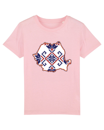 Romania Tricolor Motive Nationale Traditionale Cotton Pink