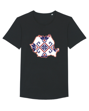 Romania Tricolor Motive Nationale Traditionale Black