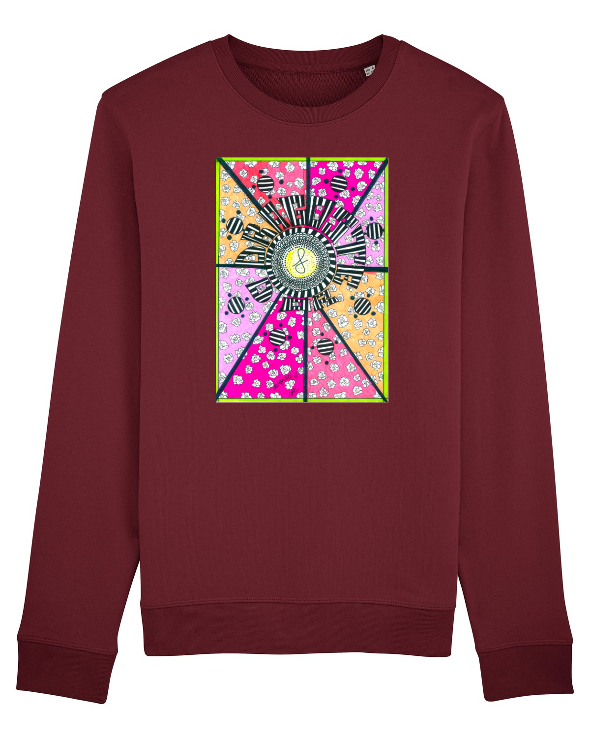 Bluză mânecă lungă Unisex Rise Burgundy