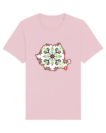 Romania Tricolor Motive Nationale Traditionale Cotton Pink