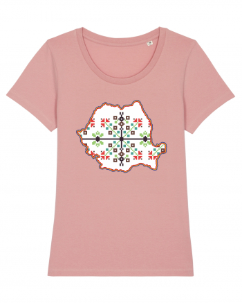 Romania Tricolor Motive Nationale Traditionale Canyon Pink