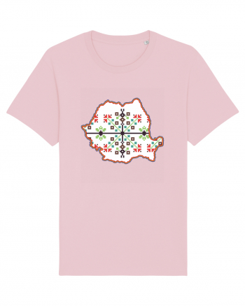 Romania Tricolor Motive Nationale Traditionale Cotton Pink