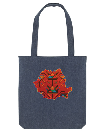 Romania Tricolor Motive Nationale Traditionale Midnight Blue