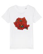 Romania Tricolor Motive Nationale Traditionale Tricou mânecă scurtă  Copii Mini Creator