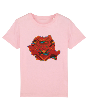 Romania Tricolor Motive Nationale Traditionale Cotton Pink