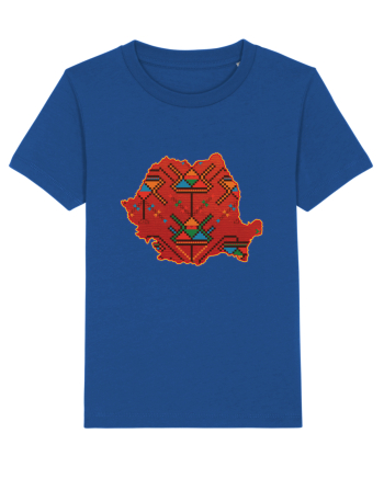 Romania Tricolor Motive Nationale Traditionale Majorelle Blue
