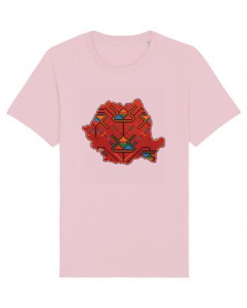 Romania Tricolor Motive Nationale Traditionale Cotton Pink