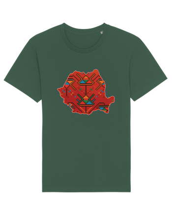 Romania Tricolor Motive Nationale Traditionale Bottle Green