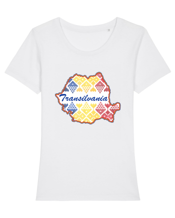 Transilvania Romania Tricolor Motive Nationale White