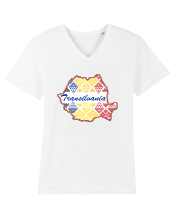 Transilvania Romania Tricolor Motive Nationale White