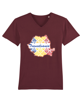 Transilvania Romania Tricolor Motive Nationale Burgundy