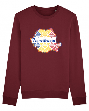 Transilvania Romania Tricolor Motive Nationale Burgundy